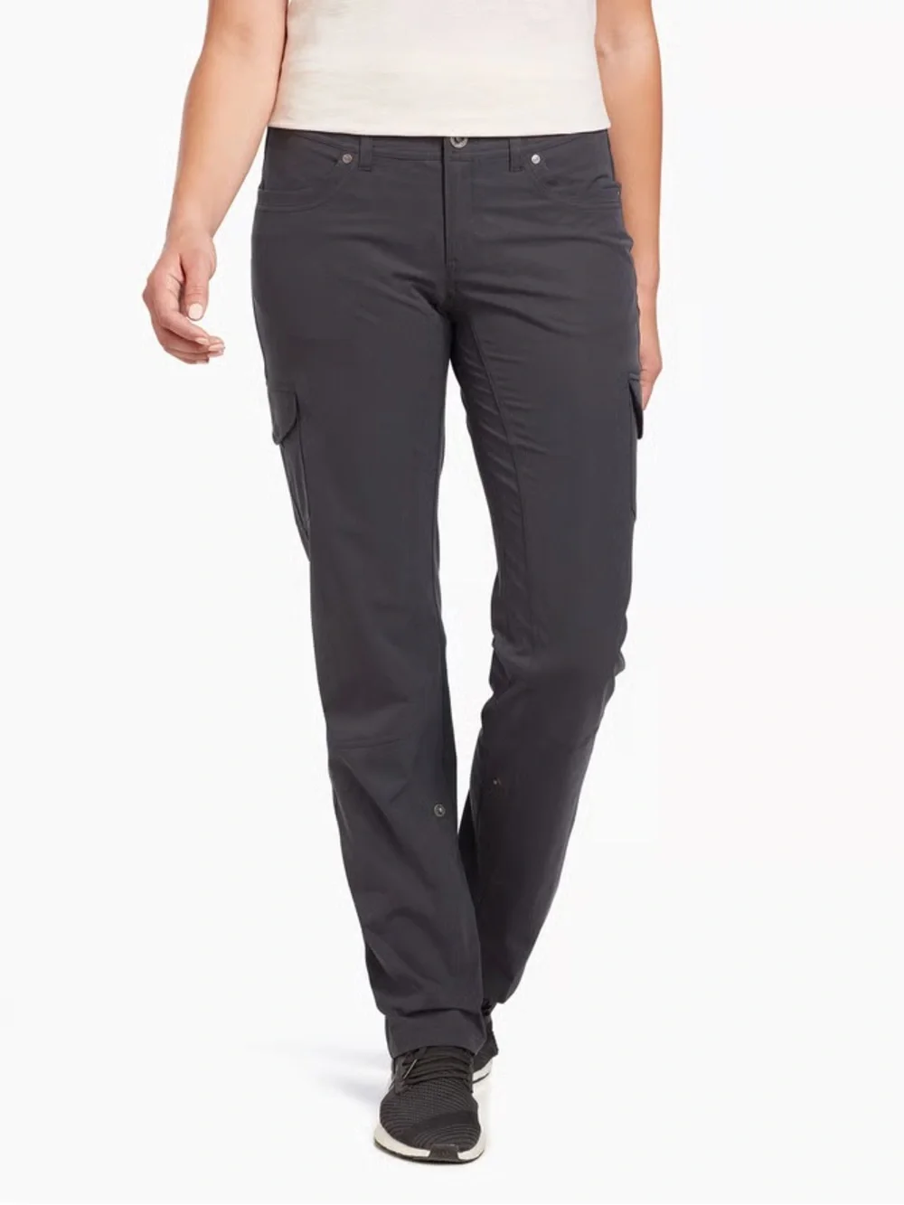Kuhl Pants Freeflex Roll-Up Women's 16 Reg Gray Hiking Climbing Outdoors 6326
